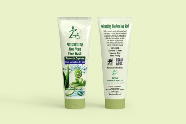 Zayan Ayurveda 100% Handmade & Natural Moisturizing Aloe vera Face wash - 100ml