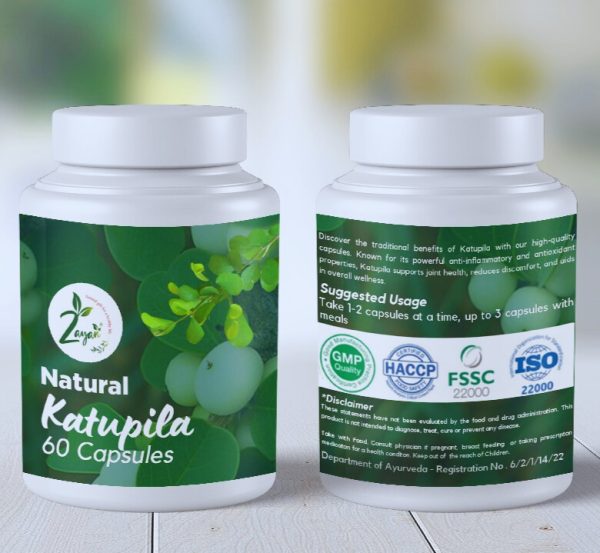Zayan Ayurveda 100% Handmade & Natural Organic Gotukola Capsules Bottle - 60 Capsules - Image 2