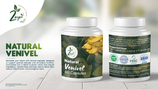 Zayan Ayurveda 100% Handmade & Natural Organic Venivel Capsules Bottle - 60 Capsules - Image 2