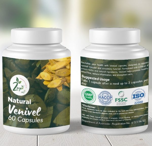 Zayan Ayurveda 100% Handmade & Natural Organic Venivel Capsules Bottle - 60 Capsules - Image 3