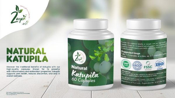 Zayan Ayurveda 100% Handmade & Natural Organic Gotukola Capsules Bottle - 60 Capsules