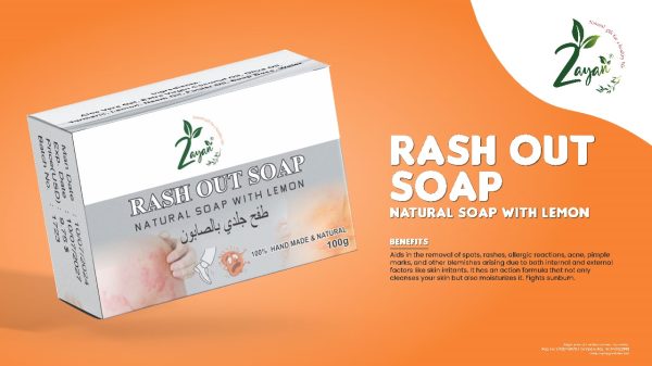 Zayan Ayurveda 100% Handmade & Natural Rash Out Soap With Lemon - 60g, 100g - Image 2