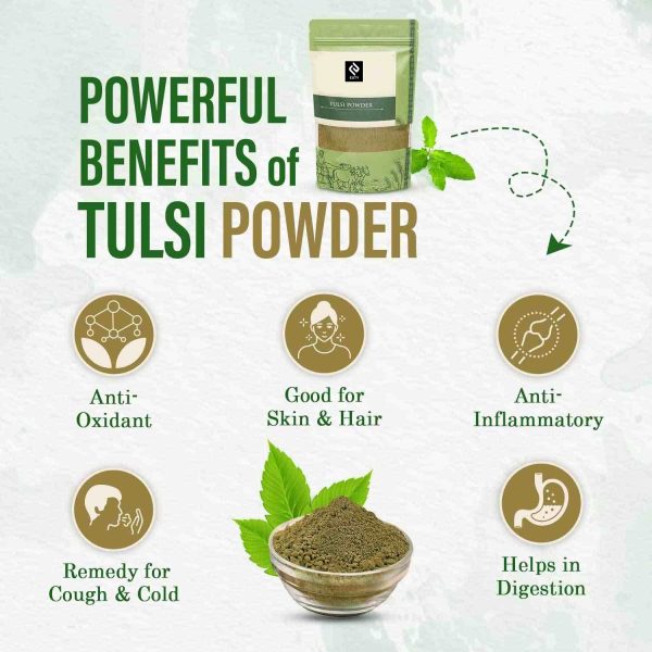 Dry Tulsi Powder, HOLY BASIL 100G - Image 3